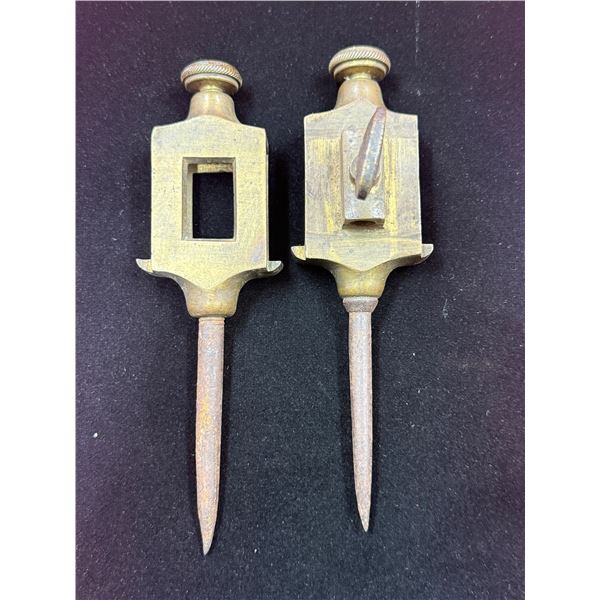 2x Antique Brass Trammel Points