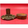 Image 1 : Antique Ashtray With Match Box Holder & Vintage Inlaid Box