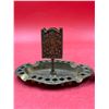 Image 2 : Antique Ashtray With Match Box Holder & Vintage Inlaid Box
