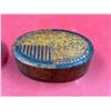 Image 4 : Antique Ashtray With Match Box Holder & Vintage Inlaid Box