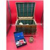 Image 1 : Vintage Sewing Basket With Assorted Sewing Accessories