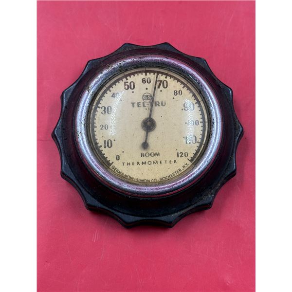 Vintage Tel-Tru Wall Hanging Room Thermometer