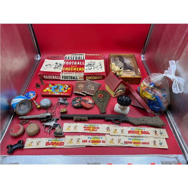 Vintage Toys: Disney Mavcolor Films, Snoopy Radio, Wooden Yo-Yo's, & More