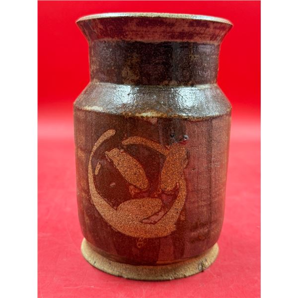 1950 Artist Signed Hand Made Pottery Vase