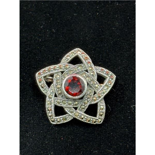 Vintage .925 Silver Star Brooch