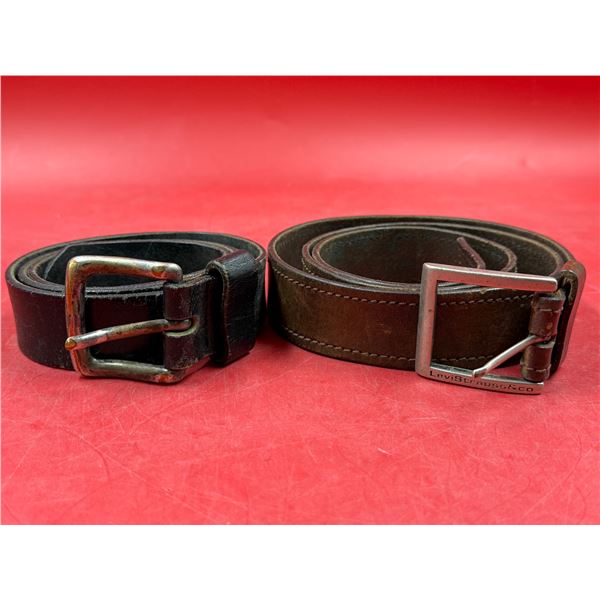 2x Genuine Leather Belts: Levis & Club Monaco