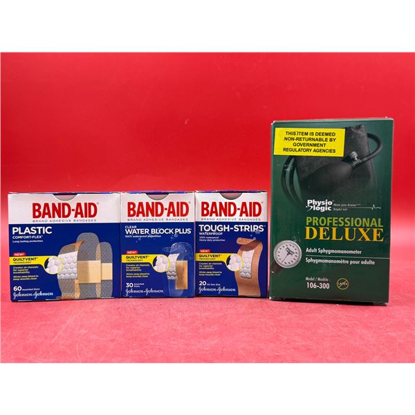 Medical Lot: Professional Deluxe Sphygmomanometer & Band-Aids