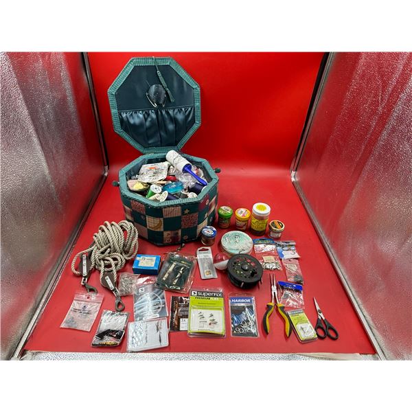 Fishing Gear & Sewing Lot