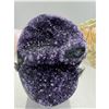 Image 4 : 7 X 3.5 INCH  HIGH GRADE URUGYAN AMETHYST CLUSTER ON METAL STAND