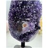Image 4 : 9.5 X 3.8 INCH  HIGH GRADE URUGYAN AMETHYST CLUSTER ON METAL STAND