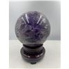 Image 1 : 440 MM CIRCUMFERENCE (136 MM DIAMETER) AMETHYST CRYSTAL SPHERE
