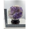 Image 6 : 23 INCH  CIRCUMFERENCE  LARGE  AMETHYST SPHERE FROM BOLIVIA