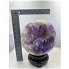 Image 7 : 23 INCH  CIRCUMFERENCE  LARGE  AMETHYST SPHERE FROM BOLIVIA