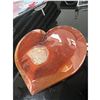 Image 1 : Carnelian Heart shaped Stone 3 Inch