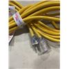 Image 3 : AS NEW 25FT YELLOW 3 WIRE INDOOR OUTDOOR LIGHTED EXTENSION CORD, 14AWG