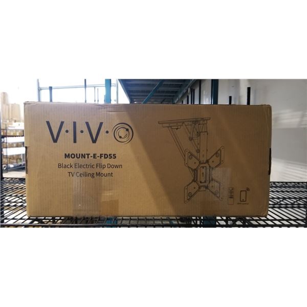 VIVO BLACK ELECTRIC FLIP DOWN TV CEILING MOUNT
