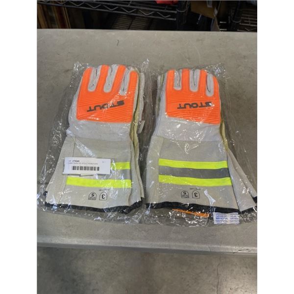 2 NEW PAIRS OF STOUT PUNCTURE RESISTANT GLOVES