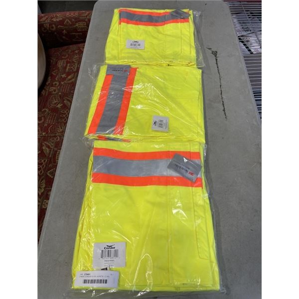 3 NEW CONDOR HI VIS JACKETS - 2  XXL AND 3XL
