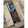 Image 4 : BOX OF NAILS AND SCREWS,  AND TOOL BELT