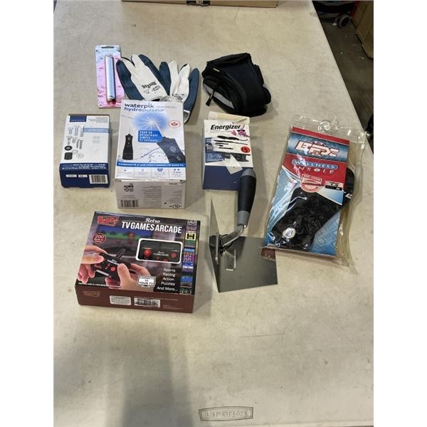 ASSORTED NEW ITEMS INCLUDING WATERPIK