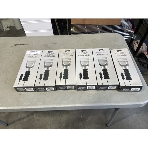 6 ELECTRIC HEATED ICE SCRAPERS