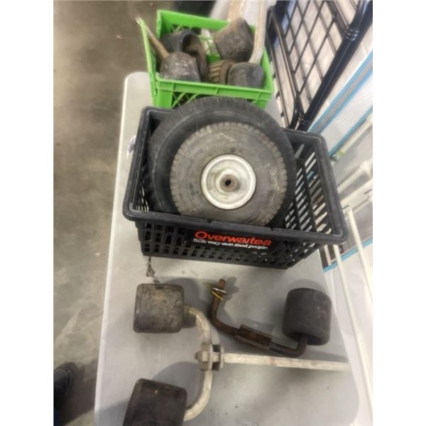 2 CRATES OF VARIOUS WHEELS