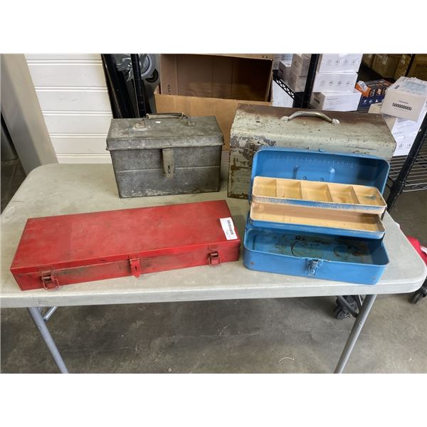 4 METAL TOOL BOXES