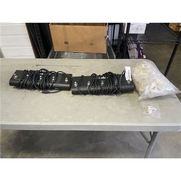 2 MARSHALL PANELS AND BAG OF ADAPTERS