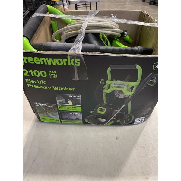 GREENWORKS 2100PSI PRESSURE WASHER