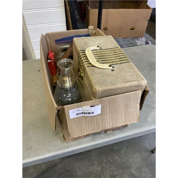 BOX OF VINTAGE MISC ITEMS