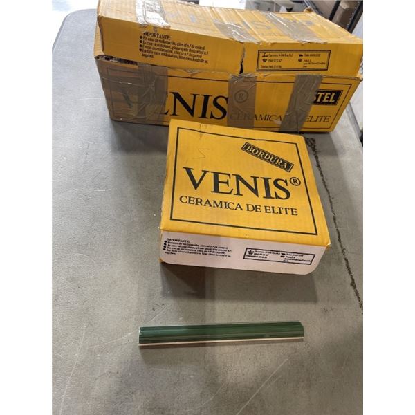 BOX OF NEW RETRO GREEN PENCIL TILES