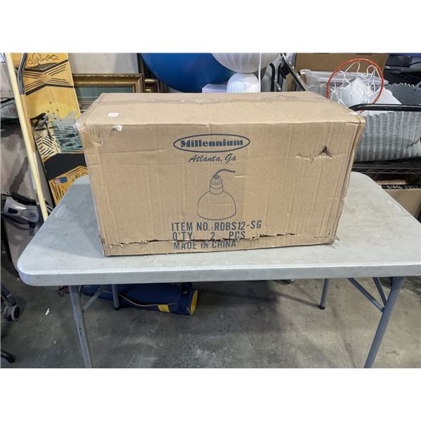 2 NEW MODERN GREEN PENDANT LIGHTS