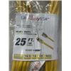 Image 2 : AS NEW 25FT YELLOW 3 WIRE INDOOR OUTDOOR LIGHTED EXTENSION CORD, 14AWG
