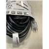 Image 2 : AS NEW 25FT BLACK 3 WIRE INDOOR OUTDOOR LIGHTED EXTENSION CORD, 10AWG
