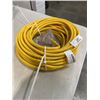 Image 2 : AS NEW 50FT YELLOW 3 WIRE INDOOR OUTDOOR LIGHTED EXTENSION CORD, 12AWG