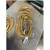 Image 3 : 2 YELLOW EXTENSION CORDS, APPROX 50FT AND 25FT