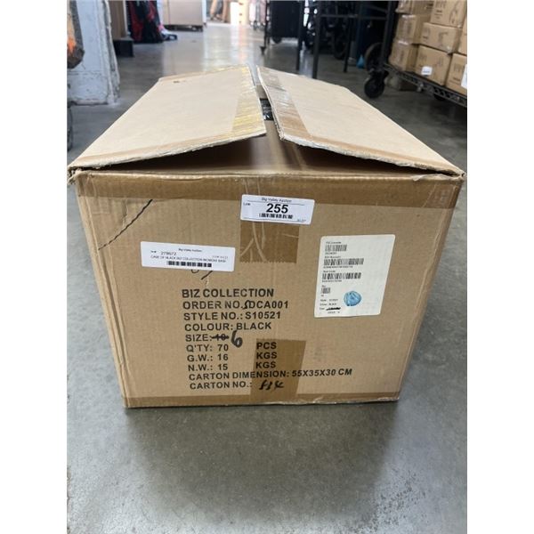 CASE OF BLACK BIZ COLLECTION WOMENS BASE 3/4 SLEEVE SHIRT