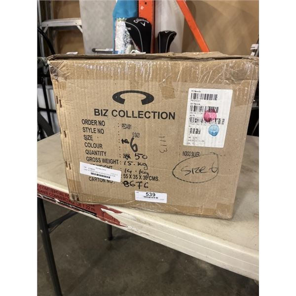 CASE OF INDIGO AND SILVER BIZ COLLECTION LADIES YORKER SHORT SLEEVE SHIRT