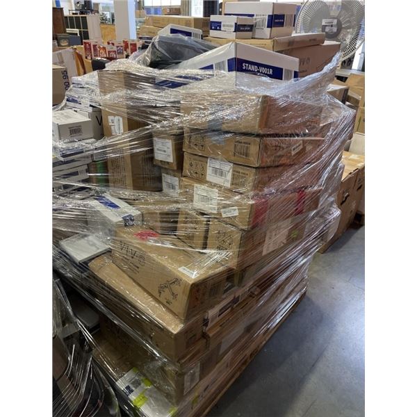 PALLET OF VIVO COMPUTER AND MONITOR MOUNTS AND ACCESSORIES