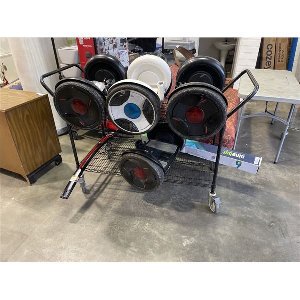 4 NINEBOT ELITE SELF BALANCING SCOOTERS - TURN ON, W/ CHARGERS, NO BATTERIES