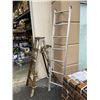 Image 1 : 5FT WOOD A-FRAME LADDER AND ALUMINUM LADDER