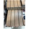 Image 6 : 120 SQFT NEW ELEGEANCE PREMIUM TEAK LOOK DECK TILES, EACH TILE IS 12 X 24 INCH, 5 PER PACK, 12 PACKS