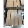 Image 6 : 120 SQFT NEW ELEGEANCE PREMIUM TEAK LOOK DECK TILES, EACH TILE IS 12 X 24 INCH, 5 PER PACK, 12 PACKS