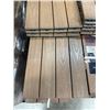 Image 6 : 116 SQFT NEW ELEGEANCE PREMIUM TEAK LOOK DECK TILES, EACH TILE IS 12 X 24 INCH, 5 PER PACK, 11 PACKS