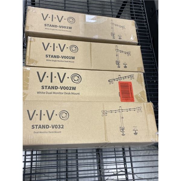 4 ASSORTED VIVO MOUNTS