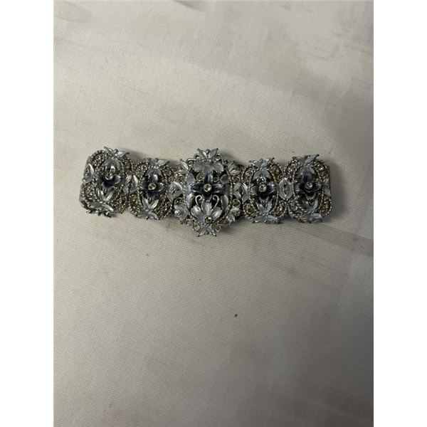 VINTAGE EUROPEAN SILVER CRAFTED STRETCH BRACELET