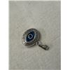 Image 2 : STERLING SILVER W/ EVIL EYE PENDANT MARKED 925