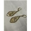 Image 2 : PAIR OF VINTAGE MOTHER OF PEARL DECOR DANGLE EARRINGS