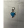 Image 1 : STERLING SILVER W/ TURQUOISE STONE PENDANT MARKED MEX 925