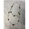 Image 1 : DOUBLE STRAND CHAIN W/ SMOKEY TOPAZ QUARTZ AND CULTURED FRESHWATER PEARLS NECKLACE